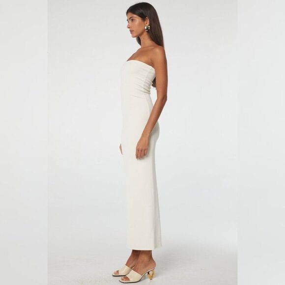 NWOT The Line By K - XS Jace Midi Bodycon Dress In Vanilla - *No Tags* - Picture 4 of 9